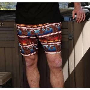NEW CINCH men's camp collection swim trunks in multi